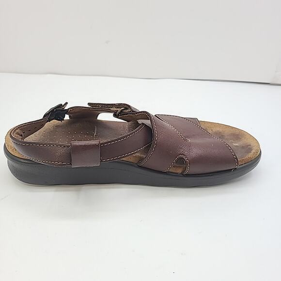 SAS Huggy Tripad Comfort Brown Leather Sandals Adj Straps USA Made Women Sz 8 - Picture 6 of 10